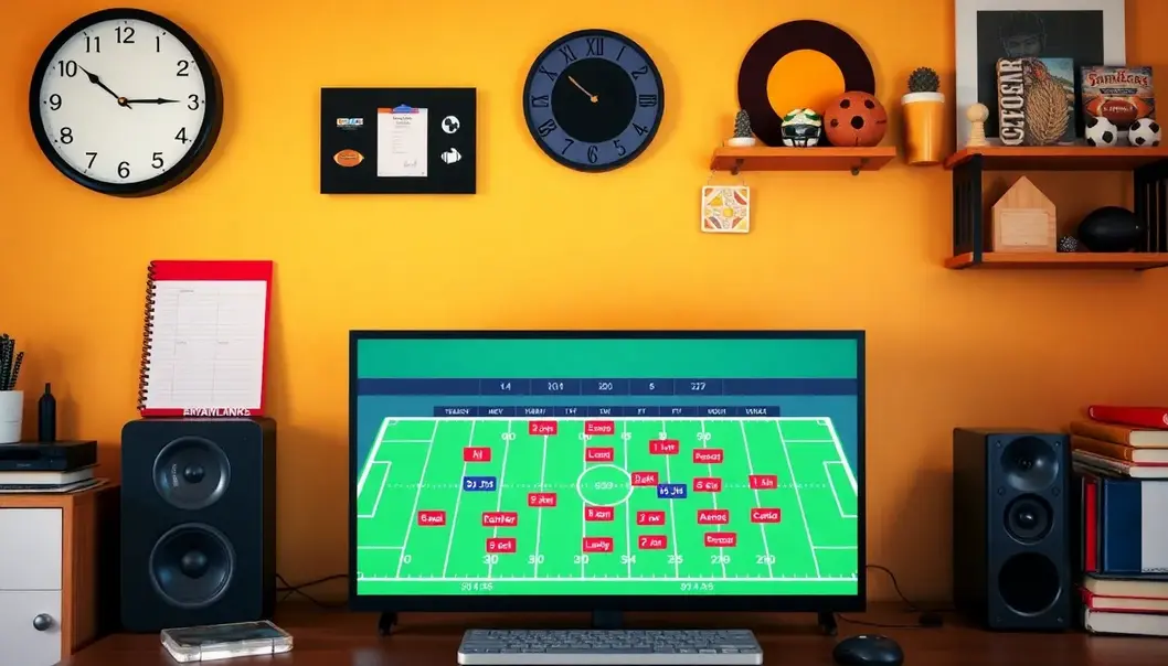 A harmonious blend of sports inspiration and work organization.