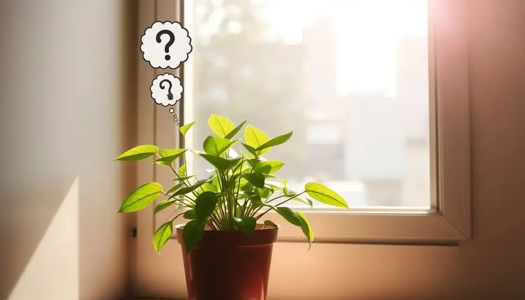 Vines subtly taking over an office desk, hinting at the secret life of plants.